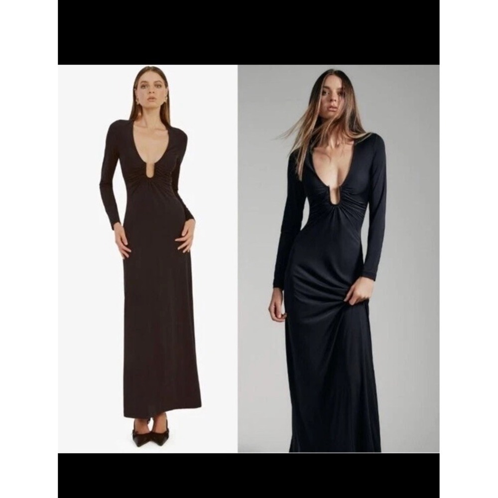 NWT BARDOT $129 Remmy Maxi Fitted Contour Dress Black Sexy Elegant Women's XS‎ 2